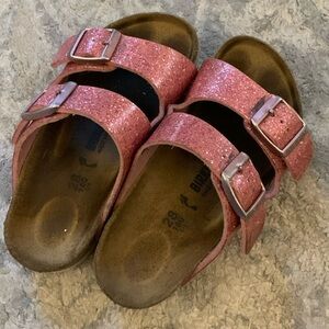 Toddler Girls Birkenstocks Pink Sparkle size 28/11